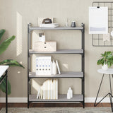 Bookcase 4-Tier Grey Sonoma 80x30x120 cm Engineered Wood 837675