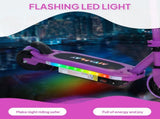Electric Scooter for Kids 6-14 Years, with Colourful Lights, Purple T3398P349465