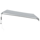 Automatic Retractable Awning Anthracite&White 400x350 cm 3215794