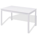 Seven Piece Dining Set Pinewood White 242959