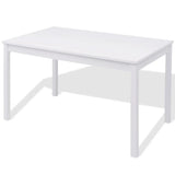 Seven Piece Dining Set Pinewood White 242959