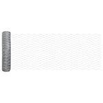 Hexagon Fence Silver 0.5 x 100 m Galvanised steel 42005743