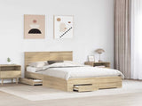 Bed Frame with Drawer Sonoma Oak 120 x 190 cm Engineered Wood 3410924