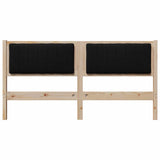 Upholstered Headboard Brown 150 cm Solid Pine Wood 879061