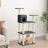 Cat Tree with Sisal Scratching Posts Dark Grey 118.5 cm 171429