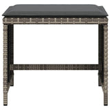 Garden Stools with Cushions 4 pcs Grey 41x41x36 cm Poly Rattan 365043