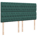 Box Spring Bed with Mattress Dark Green 200x200 cm Velvet 3291011