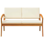 Garden Bench with Cushion Brown Solid Acacia wood 4106467