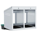 Chicken Nesting Box 2 Compartments Wall-Mounted Galvanised Steel 4104891