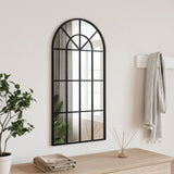 Wall Mirror Black 40x80 cm Arch Iron 358625