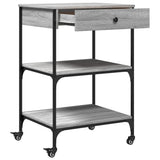 Kitchen Trolley Grey Sonoma 60x48x89.5 cm Engineered Wood 842374