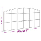 Wall Mirror Black 80x40 cm Arch Iron 358637