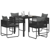 Garden Dining Set 5 pcs Black and Anthracite 80 x 80 x 73 cm 3448907