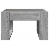 Coffee Table with Infinity LED Grey Sonoma 50x53x30 cm 847628