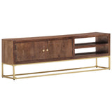TV Cabinet 138x30x46 cm Solid Mango Wood 286552