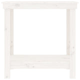 Work Bench White 80x50x80 cm Solid Wood Pine 822497