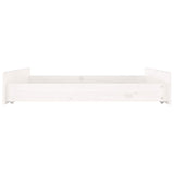 Bed Drawers 2 pcs White Solid Wood Pine 814990