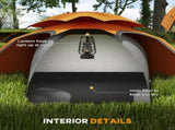Aluminium Frame Camping Tent Dome Tent with Removable Rainfly, 2000mm Waterproof, for 1-2 Man, T3398P349045