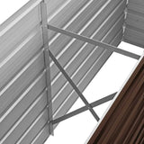 Garden Raised Bed Brown 160x40x77 cm Galvanised Steel 45717