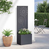 Garden Privacy Screen Anthracite 50 x 150 cm Cold-rolled steel 876457