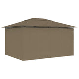 Garden Marquee with Curtains 4x3 m Taupe 180 g/m 312232