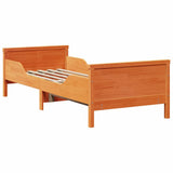 Bed Frame with Headboard Wax Brown 80 x 200 cm Engineered Wood 877205