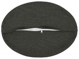 Cushion with Pillow HEERLEN 6 pcs Dark Grey Fabric 929308