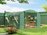 9.8 x 6.6ft Walk-In Polytunnel Greenhouse - Green T3398P322071