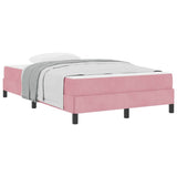 Box Spring Bed with Mattress Pink 120 x 220 cm Fabric 3398790