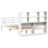 Bookcase Bed without Mattress White 160x200cm Solid Wood Pine 3322762