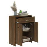 Bathroom Cabinet Brown Oak 60x33x80 cm Engineered Wood 815665