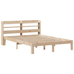 ZNTS Bed Frame with Headboard without Mattress 135x190 cm Double 3306778