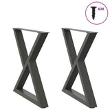 Dining Table Legs 2 pcs Anthracite 80x cm Steel 4012730