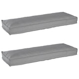Pallet Cushion Set 2 pcs Grey 120 x 40 x 8 cm Oxford Fbric 42001699