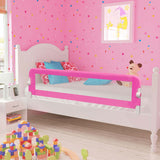 Toddler Safety Bed Rail 2 pcs Pink 150x42 cm 276086