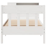 Bookcase Bed without Mattress White 100x200cm Solid Wood Pine 3323198