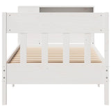 Bookcase Bed without Mattress White 100x200cm Solid Wood Pine 3323198