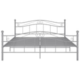 Bed Frame without Mattress Grey Metal 140x200 cm 324999