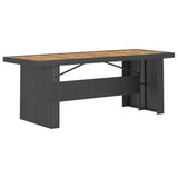 11 Piece Garden Dining Set with Cushions Black Poly Rattan 3095273