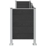 Garbage Bin Fence Grey 237 x 85 x 115 cm Aluminium and WPC 3429267