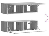 TV Cabinet Set Wall-mounted 6 pcs Grey Sonoma Engineered Wood 3409066