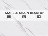 Bar Table Breakfast Marble Grain Dining Table Coffee Table with Adjustable Footpads, 120x40x100cm, T3398P344539