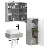Bathroom Cabinet Set 4 pcs Concrete Grey 50 x 14.5 x 70 cm 3407386