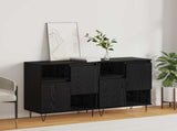 Sideboard 2 pcs Black Oak 60 x 35 x 70 cm 3394550