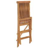 ZNTS Folding Garden Chairs 4 pcs Solid Teak Wood 315442