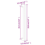 Cabinet Handles 20 pcs Silver 224 mm Stainless Steel 3203640