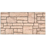 3D Wall Panels with Beige Brick Design 10 pcs EPS 147206
