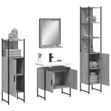 4 Piece Bathroom Cabinet Set Grey Sonoma Engineered Wood 3214357