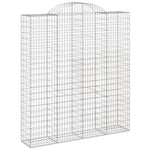 Arched Gabion Basket 200x50x220/240 cm Galvanised Iron 153501