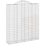 Arched Gabion Baskets 6 pcs 200x50x220/240 cm Galvanised Iron 3146450